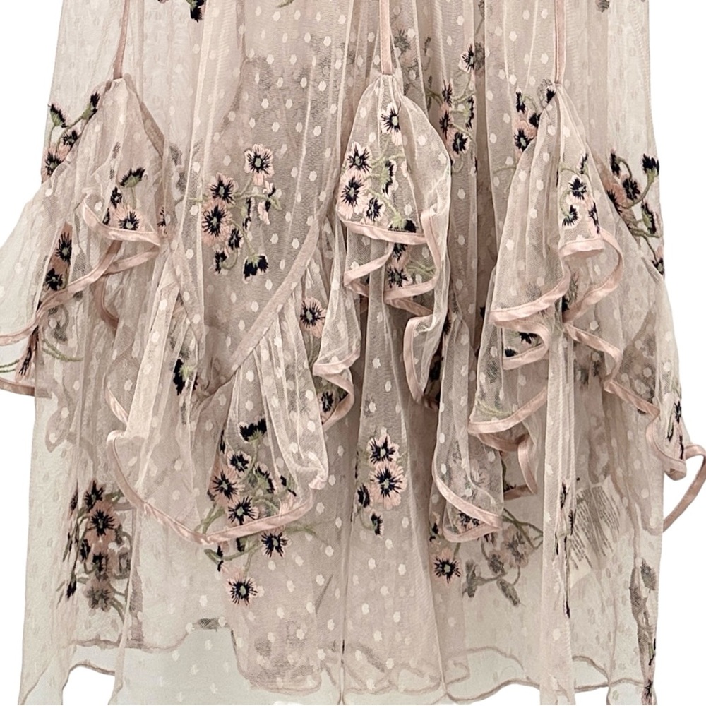 NWT We Are Kindred Maryjane Lilac Pink Sheer Floral Embroidered Maxi Dress sz 6 - Picture 7 of 15